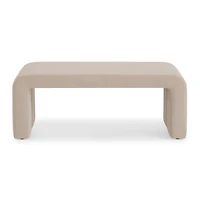 Better Homes & Gardens Juliet Velvet Waterfall Bench, Beige