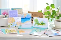 American Greetings - Assortiment de 15 cartes de condoléances avec enveloppes et cachets (Nature en aquarelle)