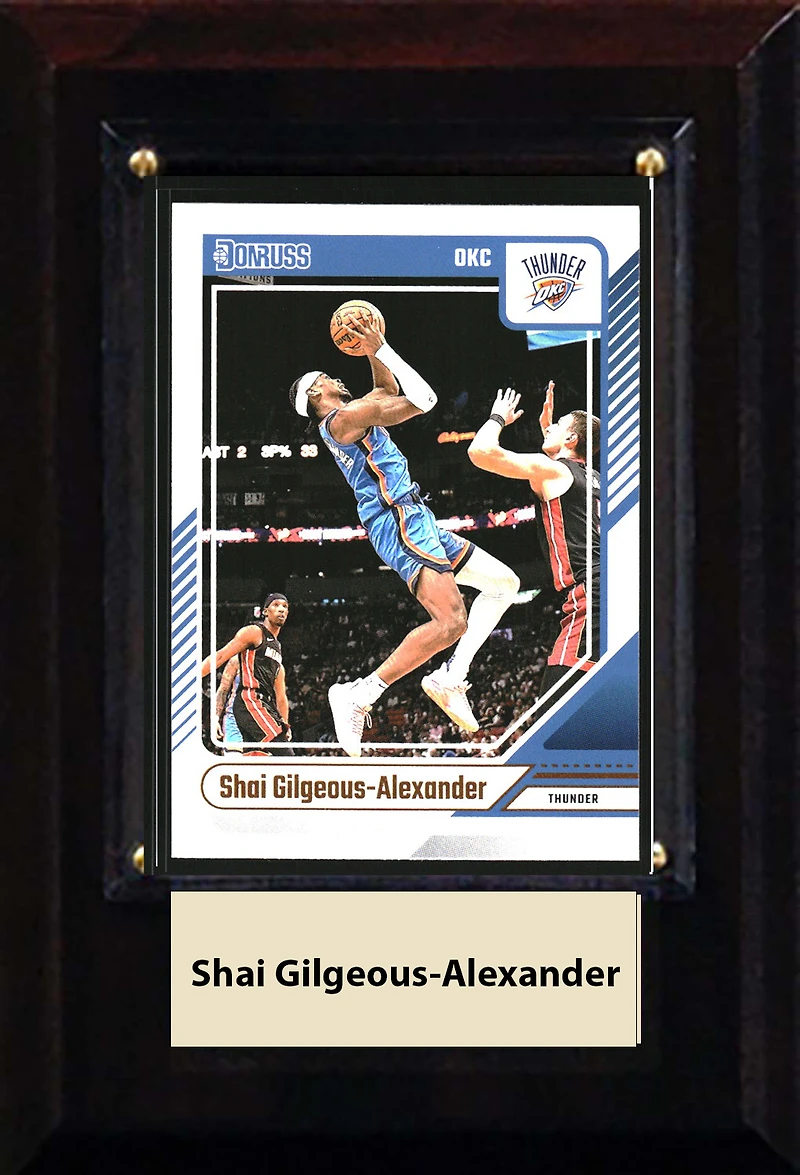 C&I Collectables Plaque: NBA - Oklahoma City Thunder - Shai Gilgeous-Alexander
