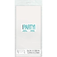 Nappes rectangulaires blanches opaques en plastique Unique Industries, lot de 3