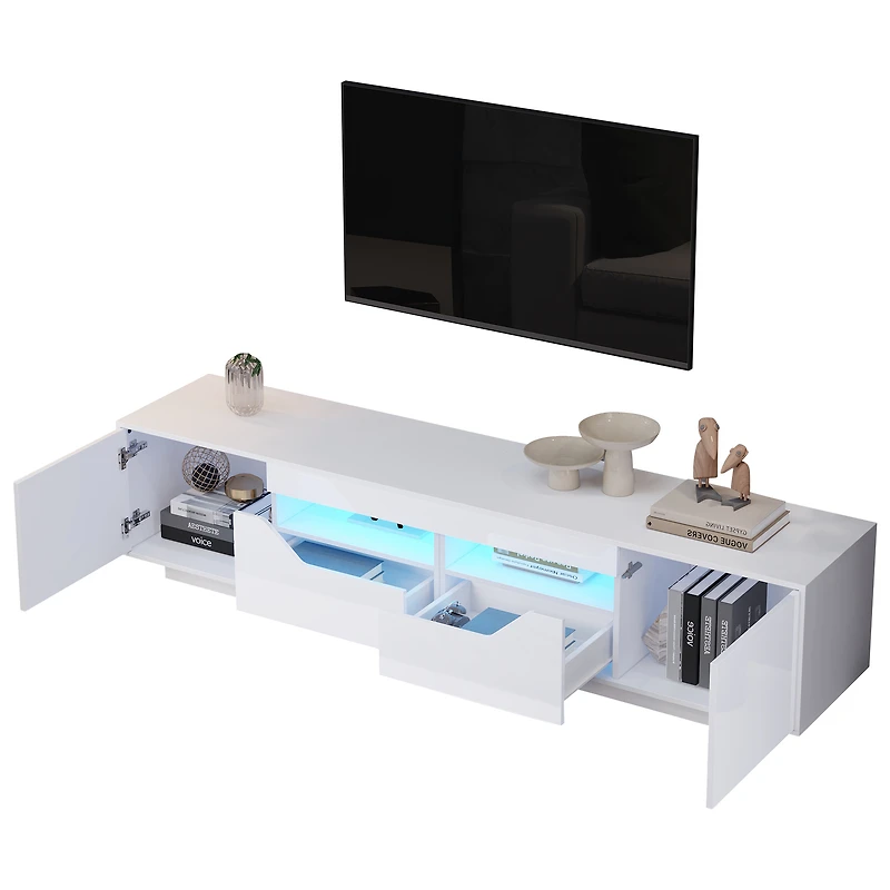 Noble House 64.9" TV Stand,Media Console for 65" TV,White