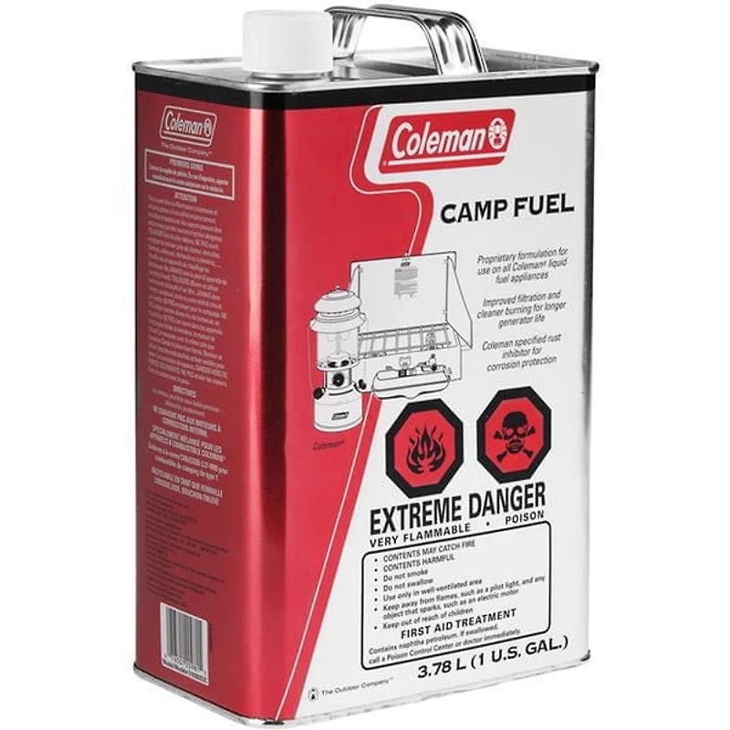 Combustible de camping Coleman, naphta liquide pour réchauds, lanternes et radiateurs de camping, 3,78 L