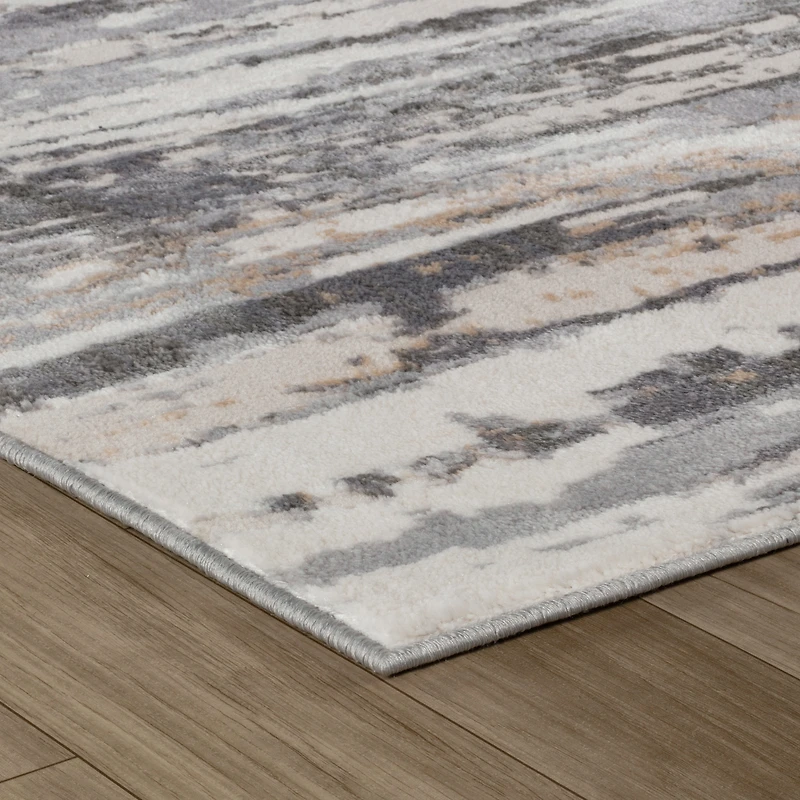Rug Branch Atlas Lines Indoor Area Rug, Beige Grey, Abstract - Living Room, Bedroom, Dining Room, and Kitchen