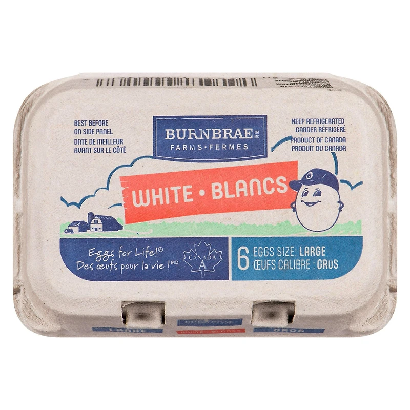 Burnbrae Farms 6 Œufs Blancs Gros
