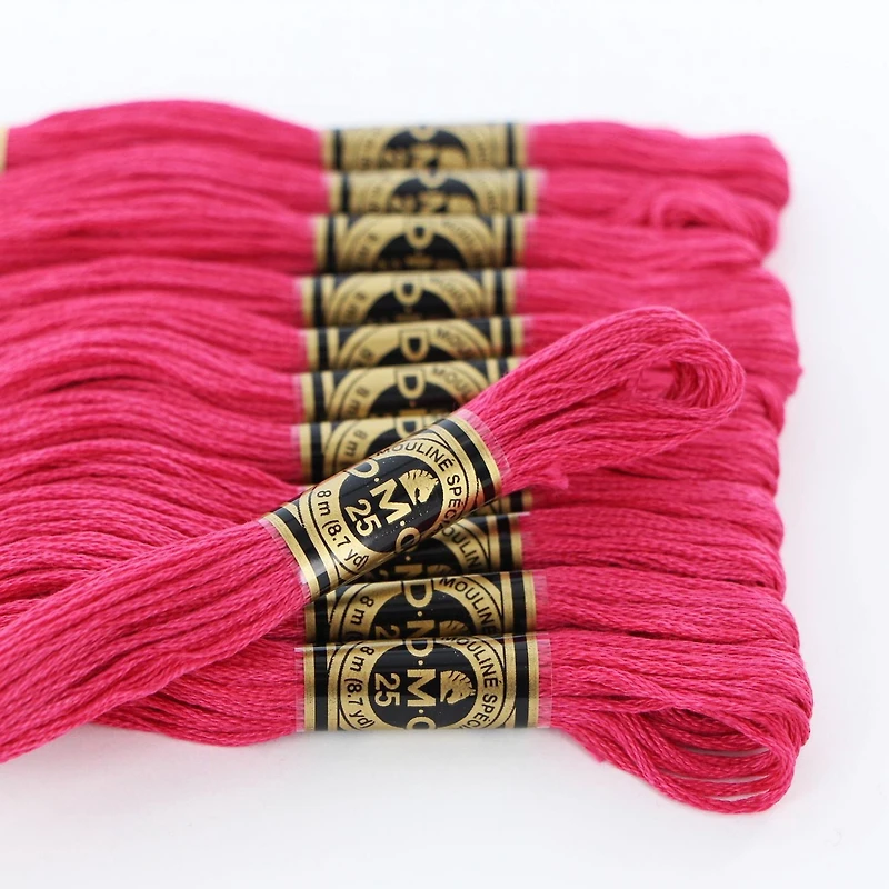 DMC Pink Cotton 6-Strand Embroidery Floss Skein, 8 m (8.7 yd)