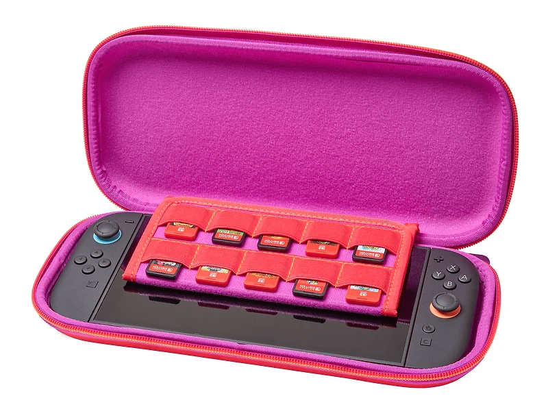 PowerA Slim Case for Nintendo Switch 2 - Mario and Friends, Officially Licensed, Protective Case, Holds 10 Game Cards, Padded Screen Protector, Built-in Play Stand