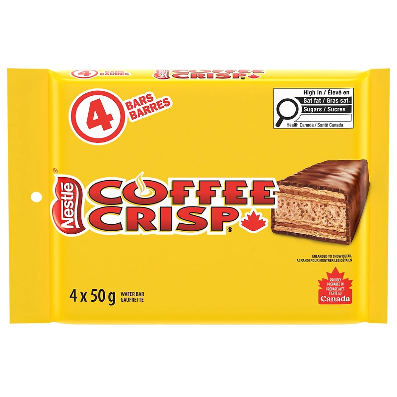 COFFEE CRISP Wafer Bars, Crispy Wafers & Coffee Crème Covered in a Thin Chocolatey Coating