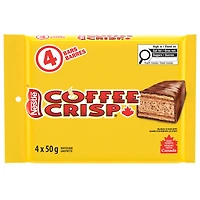 COFFEE CRISP Wafer Bars, Crispy Wafers & Coffee Crème Covered in a Thin Chocolatey Coating