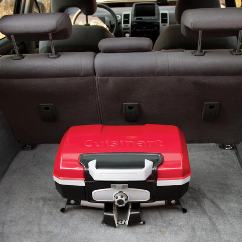 Gril à gaz portatif de table Cuisinart Petite Gourmet, rouge