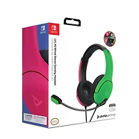 Casque PDP Gaming LVL40 Wired Stereo Gaming avec micro antibruit : Nintendo Switch - Rose & Vert