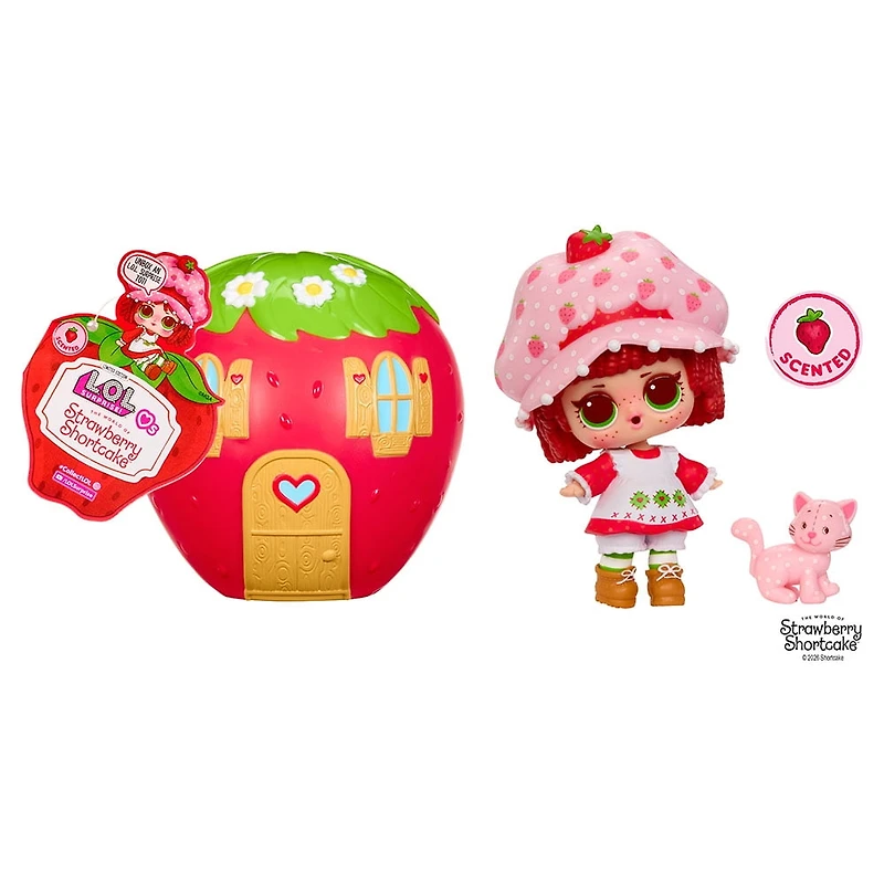 L.O.L. Surprise! Loves Strawberry Shortcake Tots with Scented Dolls, Pets, and Transforming Strawberry House Playset