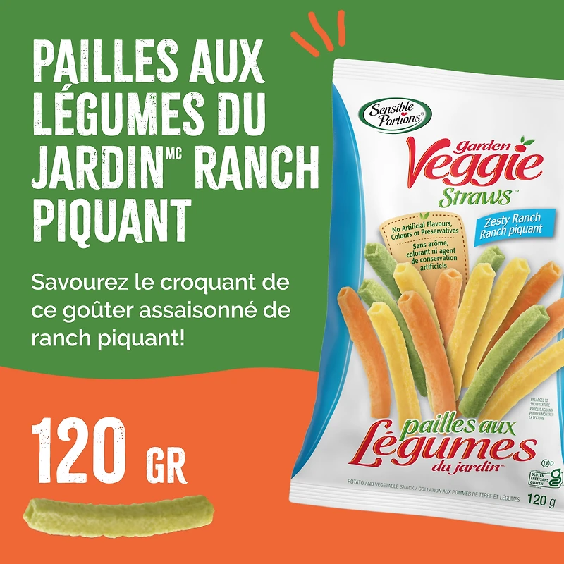Sensible Portions® Veggie Straws™, Zesty Ranch Flavour, Gluten-Free Chips