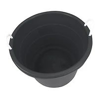 Baignoire à poignée Homz® de 17 gallons avec corde, noir