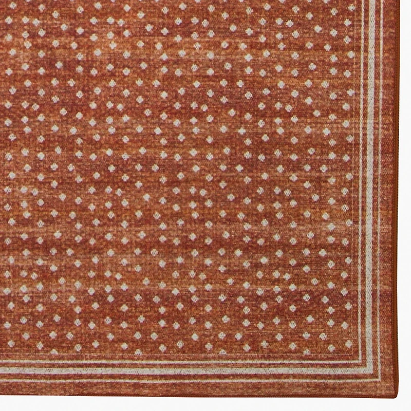 Outdoor Washable Estero Orange & Ivory 5' x 7' Area Rug