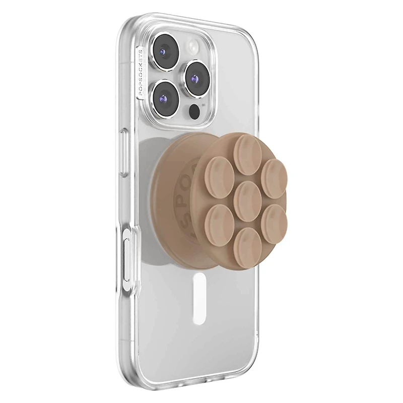 PopSockets PopGrip Suck-up pour MagSafe Rond avec Adaptateur Latte