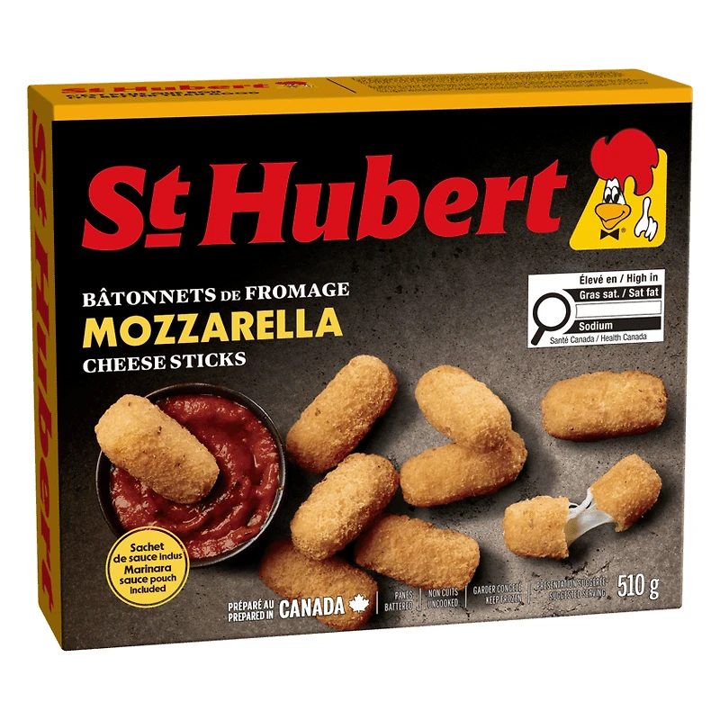 St-Hubert Mozzarella Cheese Sticks, Mozzarella cheese sticks 510g