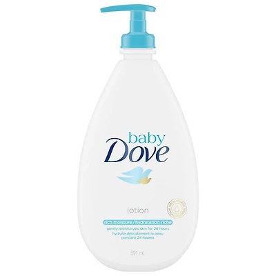 Baby Dove Lotion Rich Moisture Gently Moisturizes Skin for 24 Hours, 591 ml
