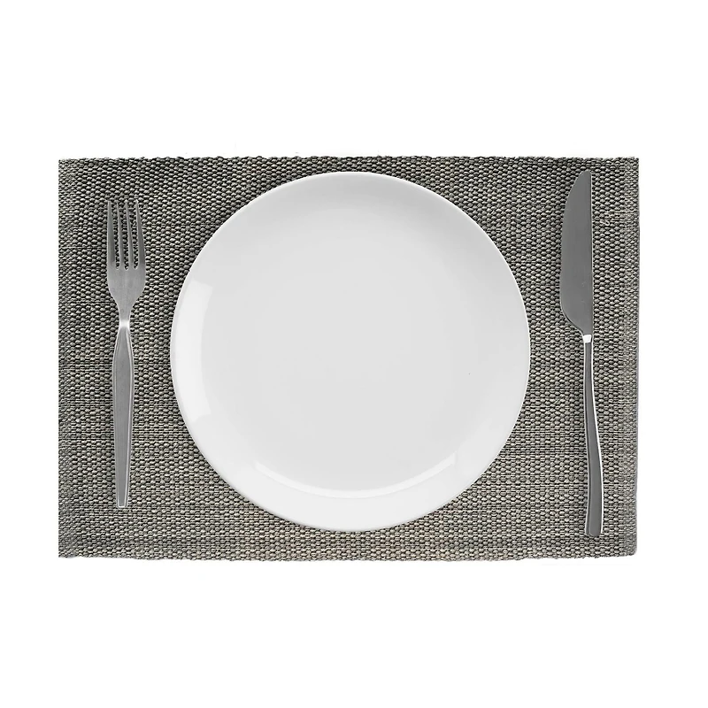 Fabstyles Casual Classic Cotton Placemats Set of 6 Machine Washable Heavyweight Table Mats