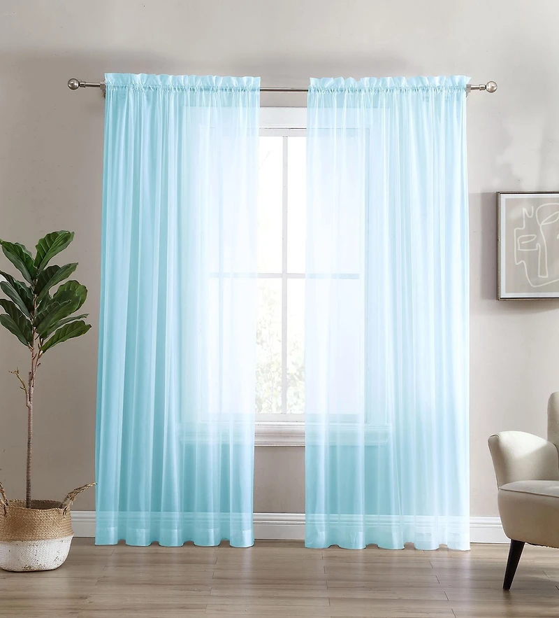 Panneau de fenêtre transparent, rideau