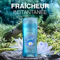 Antisudorifique et désodorisant invisible en bâton Secret, parfum Nénuphar