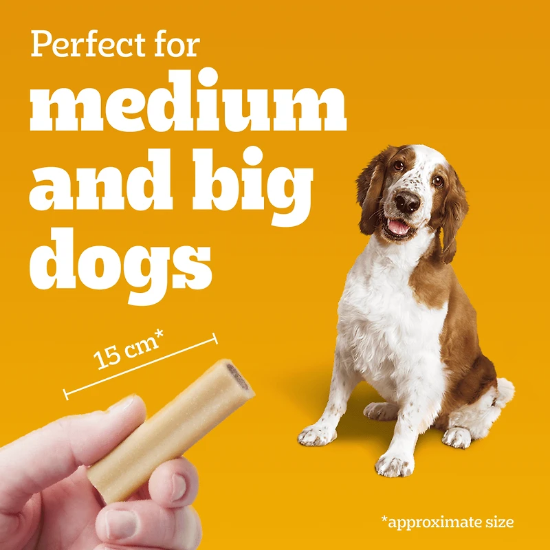 PEDIGREE Jumbone Adult Dog Treats – For Small & Medium Dogs - Beef Flavour – 2 Chews