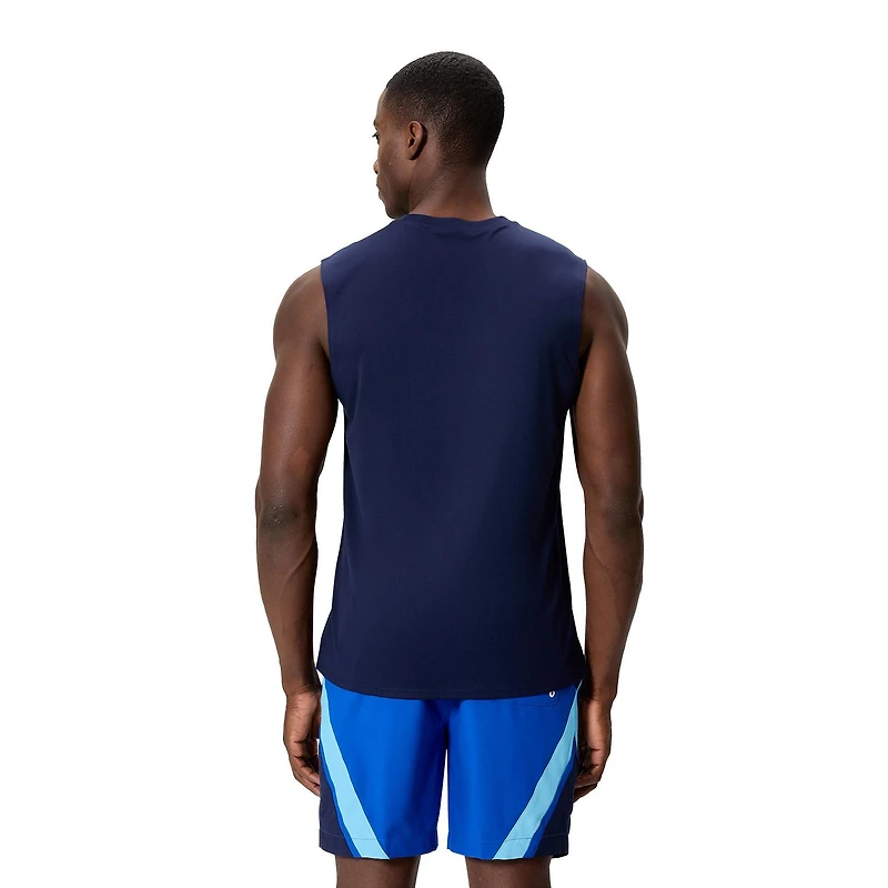 Speedo Men's "Speedo Wave" Back Graphic Muscle Swim Tank