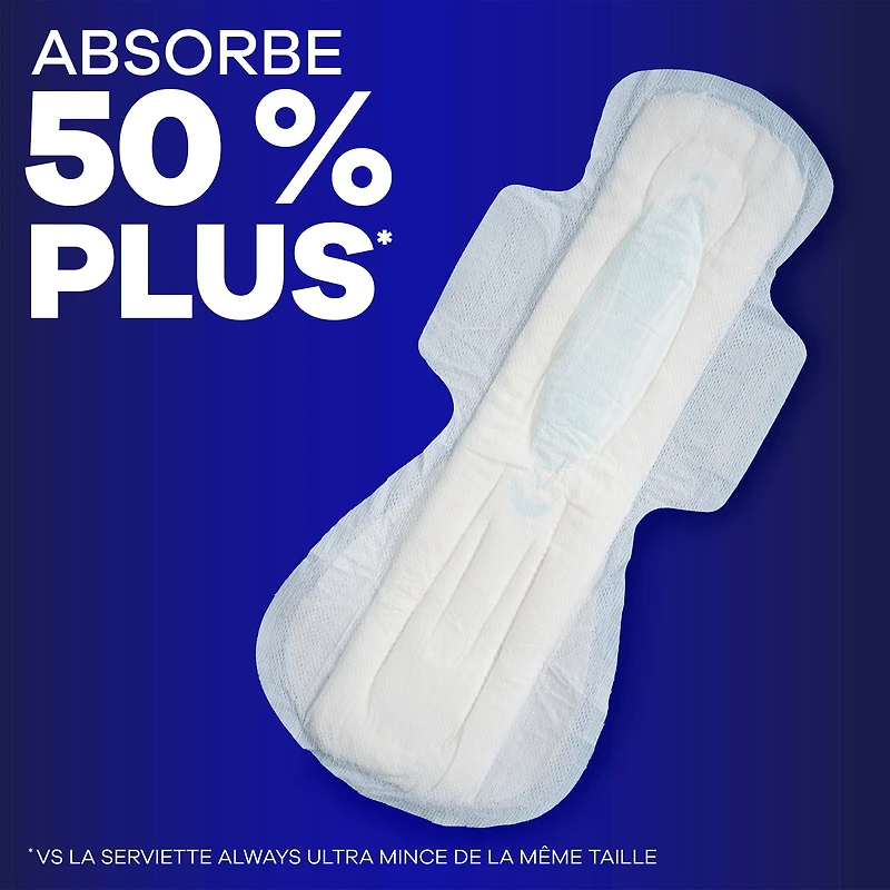 Always Maxi Overnight Pads with Wings for Women, Size 5, Extra Heavy Overnight Absorbency, Unscented