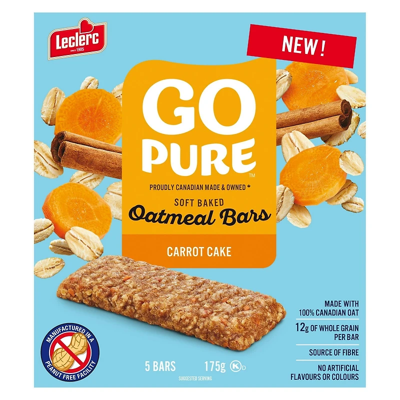 Go Pure Soft Baked Carrot Cake Oatmeal Bars
