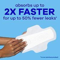 Always Infinity FlexFoam Pads for Women, Size 1, Regular Pad with Wings, Unscented, 50 Count