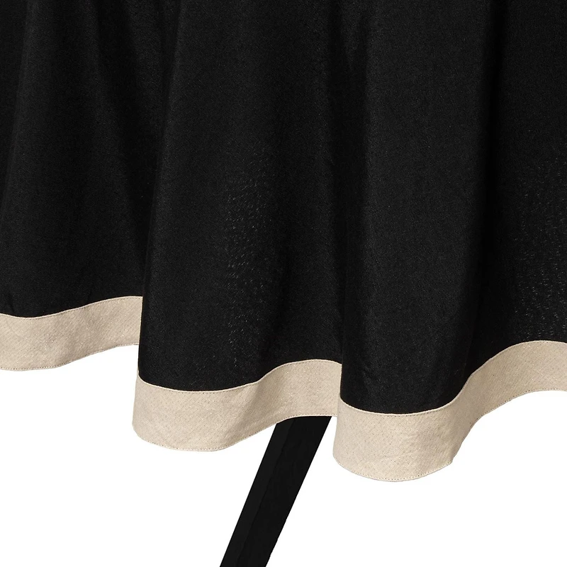 Thyme & Table Nappe ronde 70", noir et doré
