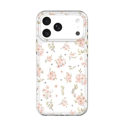 Petite coque florale rose pour iPhone 17 Pro Max