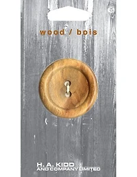 LA VOGUE 2-Hole Button, Natural, 32 mm (Single)