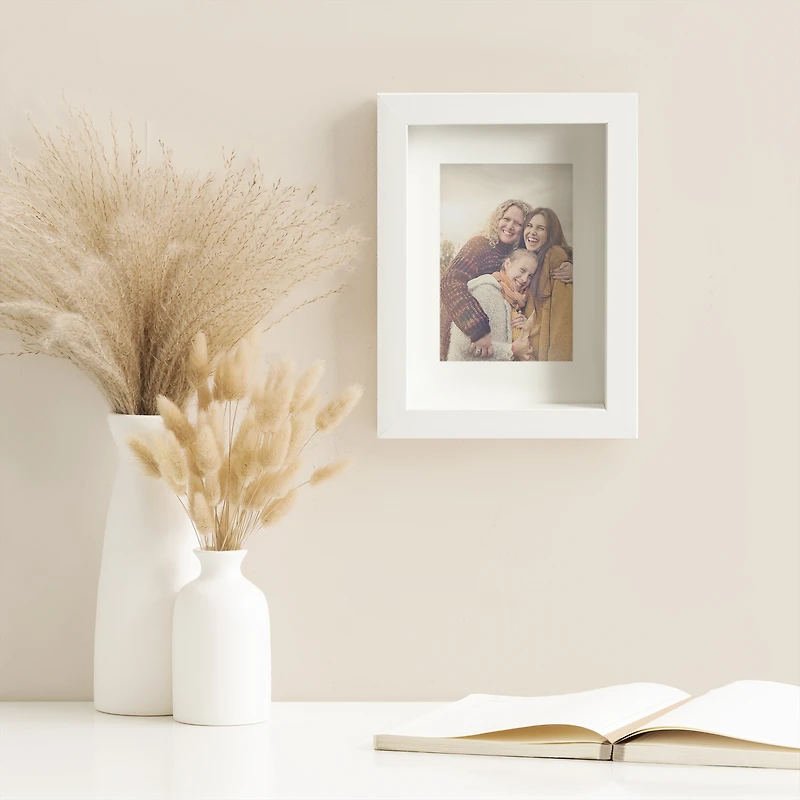 DesignOvation MacIntyre 5x7 Matted to 3.5x5 White Picture Frame