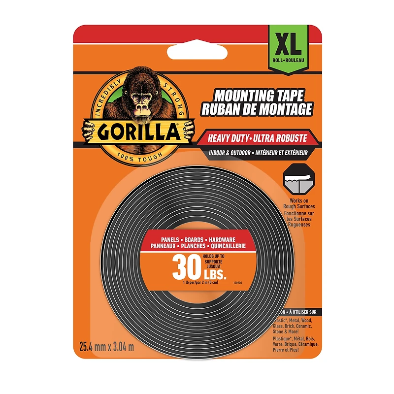 Gorilla Heavy Duty Mounting Tape 120"