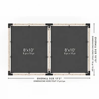 Toja 8' X 24' Double Pergola Kit With 2 Shade Sails For 4X4 Wood Posts