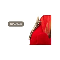Glitter Edged Poinsettia Clip - Set of 6