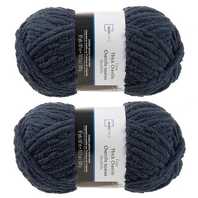 MAINSTAYS Lots de 2 Fils Épais Bleu Nuit