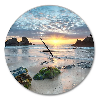 Designart Belle baie de Porthcothan horloge murale