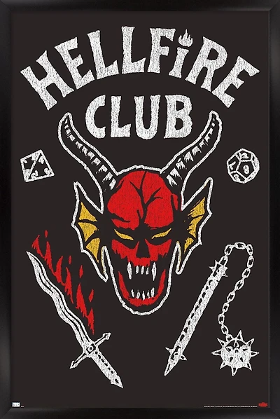 Netflix Stranger Things: Season 4 - Hellfire Club Wall Poster, 14.725" x 22.375" Framed