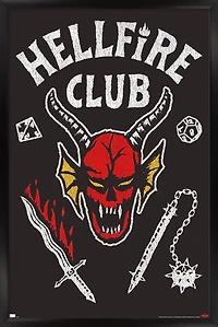 Netflix Stranger Things: Season 4 - Hellfire Club Wall Poster, 14.725" x 22.375" Framed