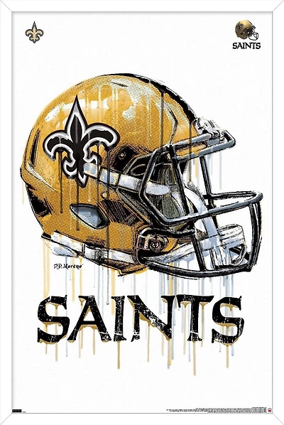 NFL New Orleans Saints - Drip Helmet 20 Wall Poster