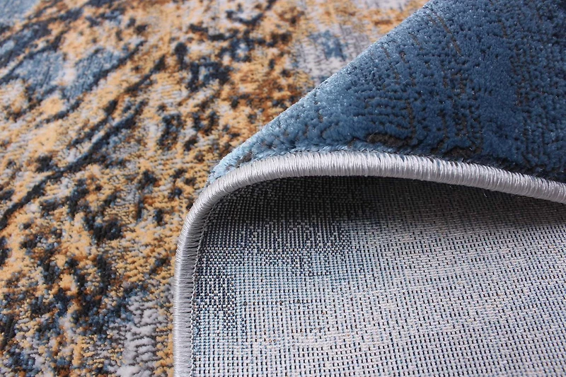 ECARPET Marble Textured Area Rug, Contemporary Carpet for Living Room, Sky Blue Marble Collection