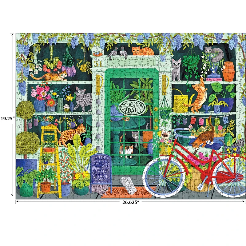 RoseArt - Soft Touch 1000-Piece - Cat Flowers - Adult Interlocking Puzzle