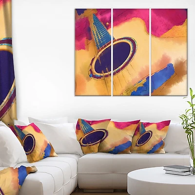 Impression sur toile « écoutez la musique colorée » Design Art