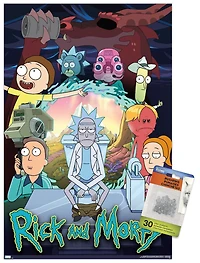Rick And Morty - Season 4 Group Wall Poster, 14.725" x 22.375"
