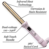 L'ange Hair Ondulé Titanium 1-Inch Curling Wand | Salon Hair Styling Wand for Beach Waves