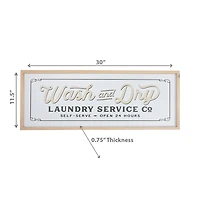 Framed Wooden Sign Wash And Dry