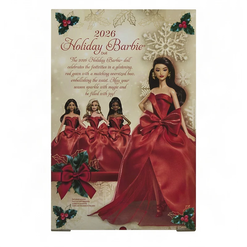 Barbie Signature 2026 Holiday Barbie Fashion Doll, Seasonal Collector