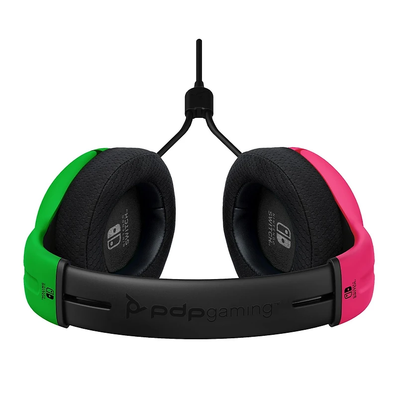Casque PDP Gaming LVL40 Wired Stereo Gaming avec micro antibruit : Nintendo Switch - Rose & Vert