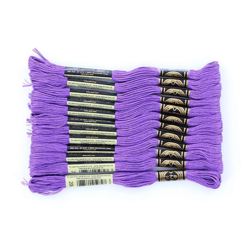 DMC Purple Cotton 6-Strand Embroidery Floss Skein, 8 m (8.7 yd)